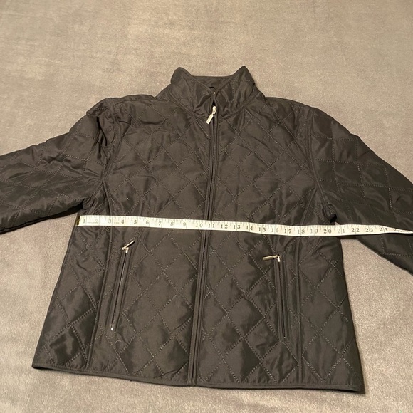 Large Black Jane Ashley Lightweight Quilted Puffer Jacket - Picture 8 of 9